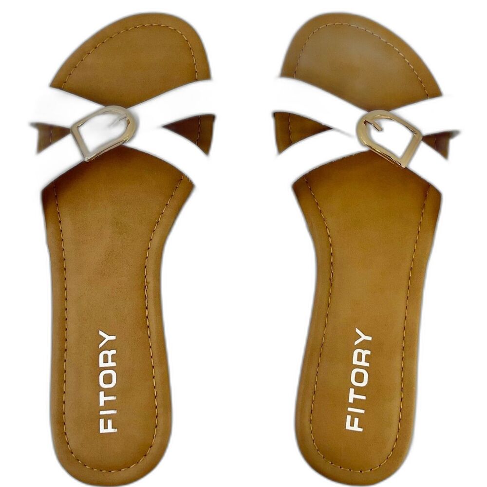 NEW FITORY Slides With Soft Leather
